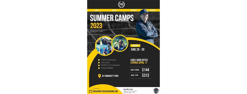 FIRST TOUCH COACHING SUMMER CAMP 2023